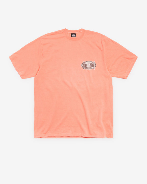 Stüssy - Men's Champion Oval Pigmentment Dyed T-Shirt - (Sherbet)