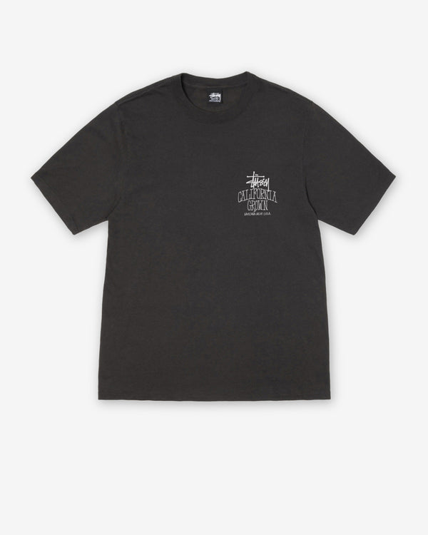 Stüssy - Men's Cali Grown Pig. Dyed T-Shirt - (Faded Black)