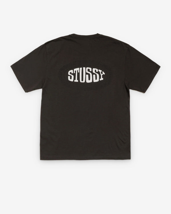 Stüssy  - Men's Tile Oval Pig. Dyed T-Shirt - (Faded Black)