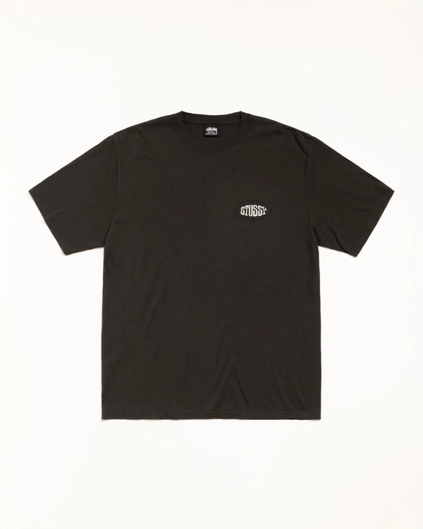 Stüssy  - Men's Tile Oval Pig. Dyed T-Shirt - (Faded Black)