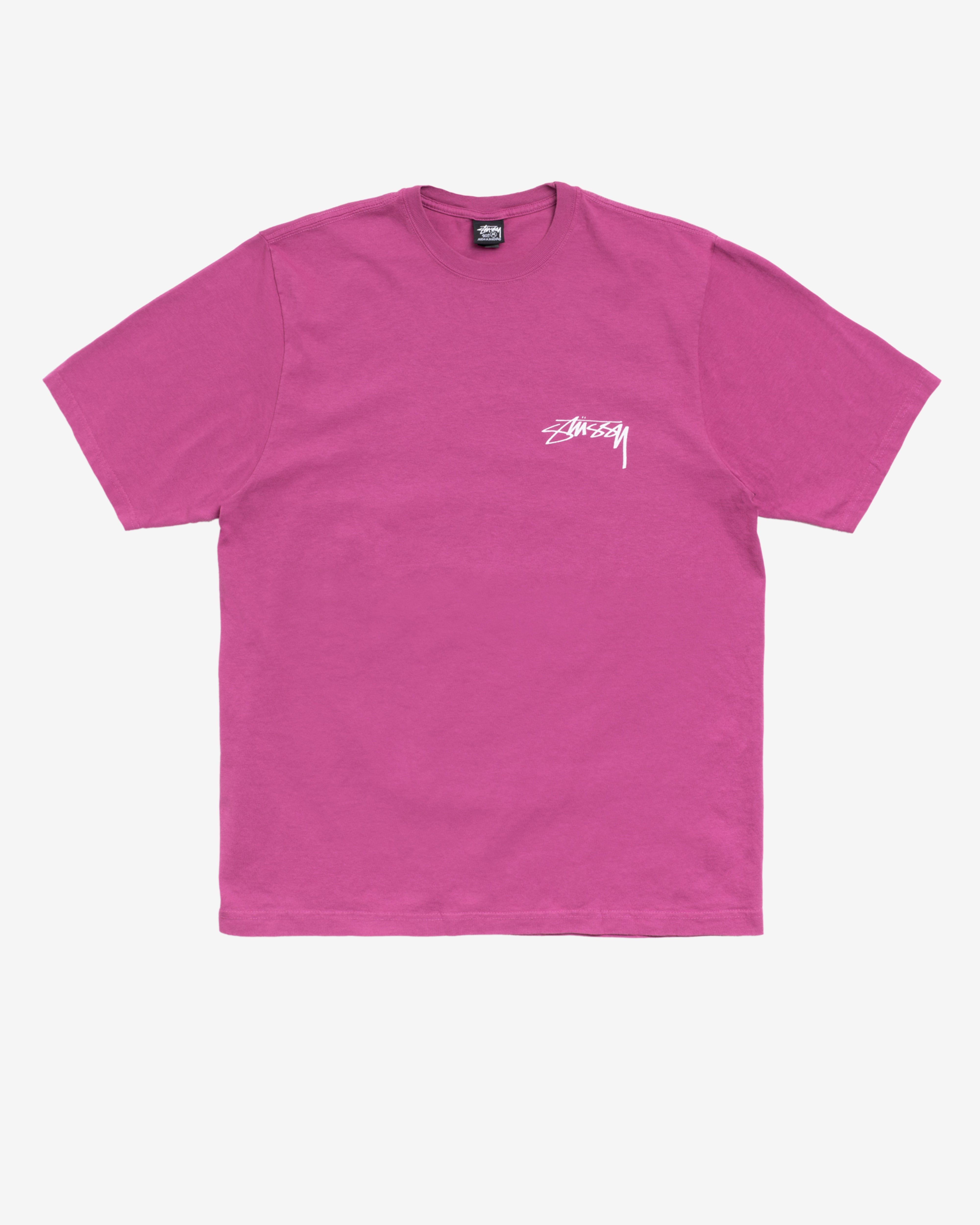 Stüssy: Men's Skate Stack Pig. Dyed Tee (Berry) | DSMNY E-SHOP