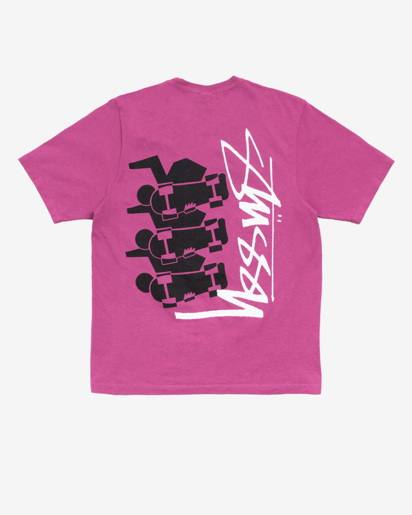 Stüssy - Men's Skate Stack Pig. Dyed Tee - (Berry)