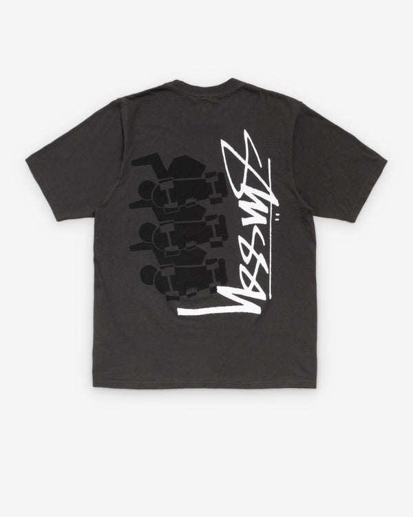 Stüssy - Men's Skate Stack Pig. Dyed Tee - (Faded Black)