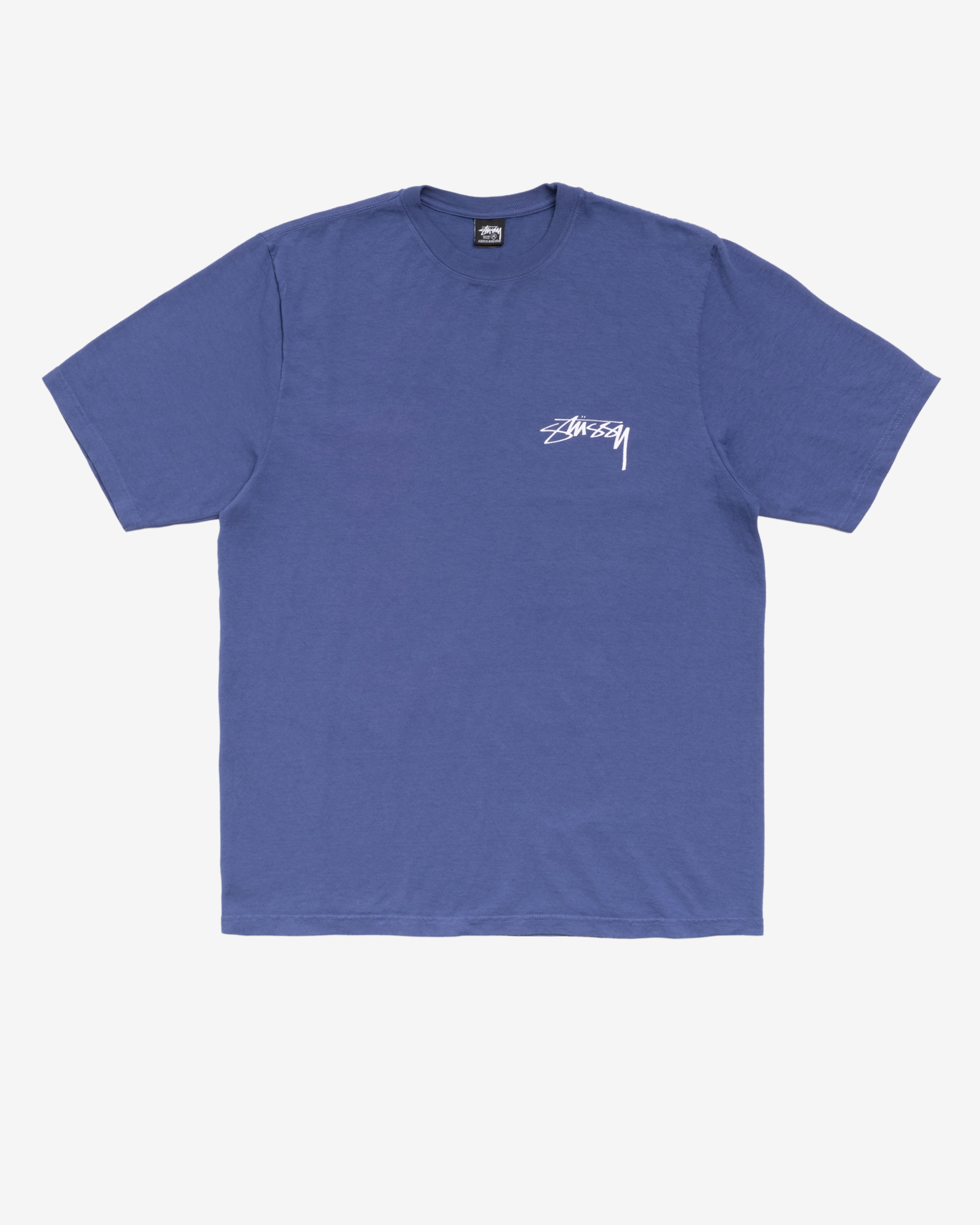 Stüssy: Men's Skate Stack Pig. Dyed Tee (Indigo) | DSMNY E-SHOP