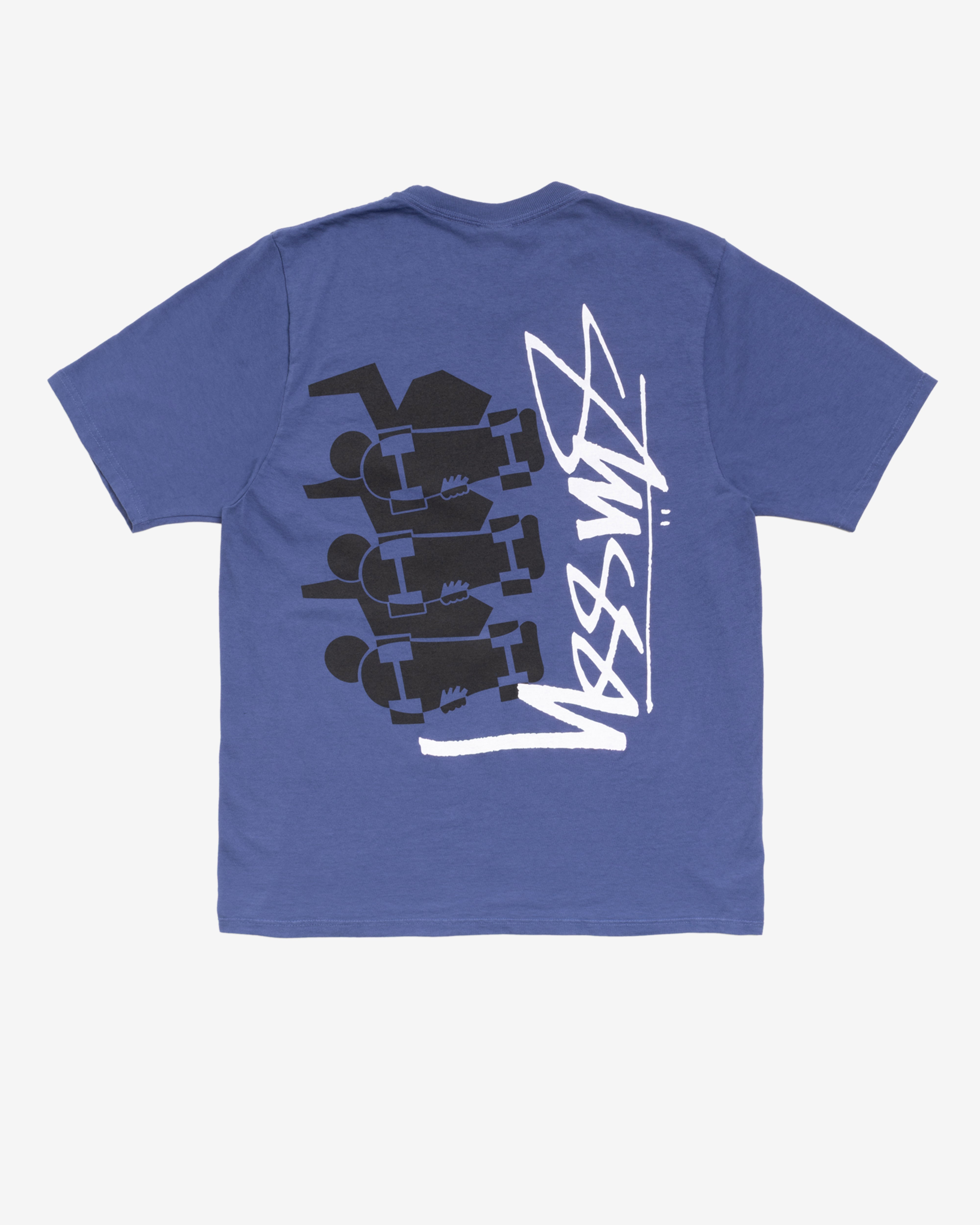 Stüssy: Men's Skate Stack Pig. Dyed Tee (Indigo) | DSMNY E-SHOP