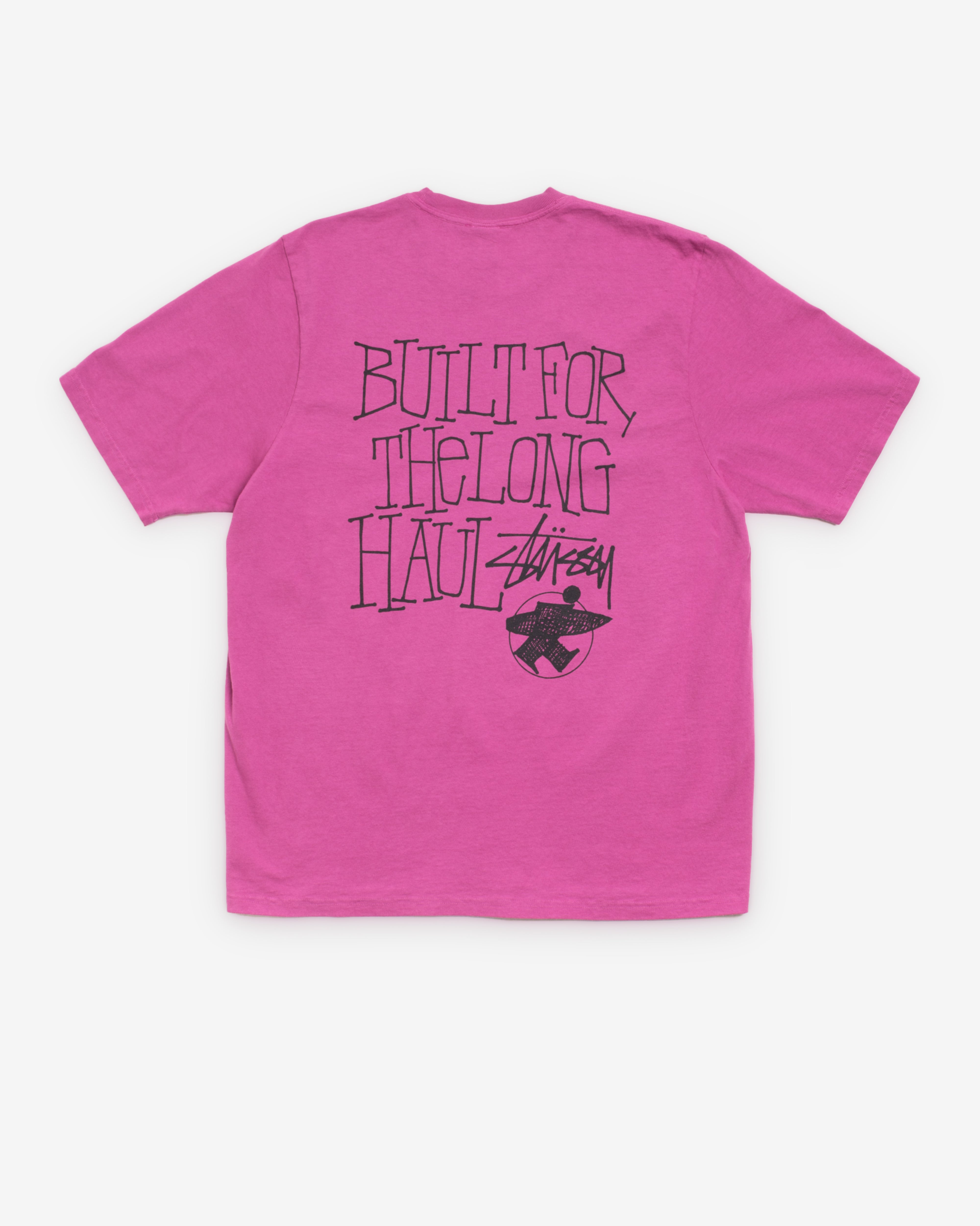 Stüssy: Men's Long Haul Pigment Dyed Tee (Berry) | DSMNY E-SHOP