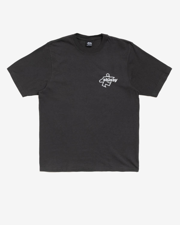 Stüssy - Men's Surf Size Pigment Dyed Tee - (Faded Black)