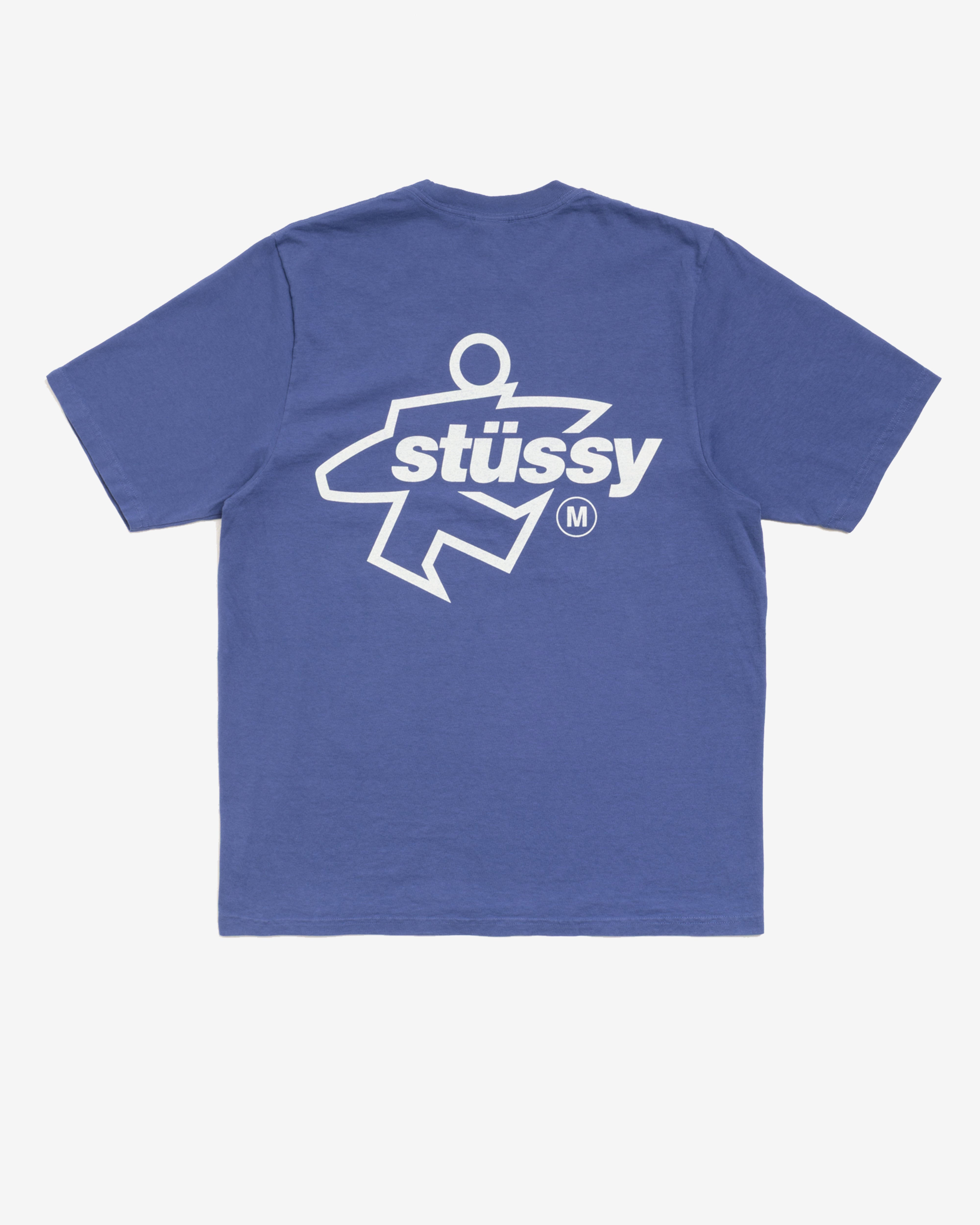 Stüssy: Men's Surf Size Pigment Dyed Tee (Indigo) | DSMNY E-SHOP