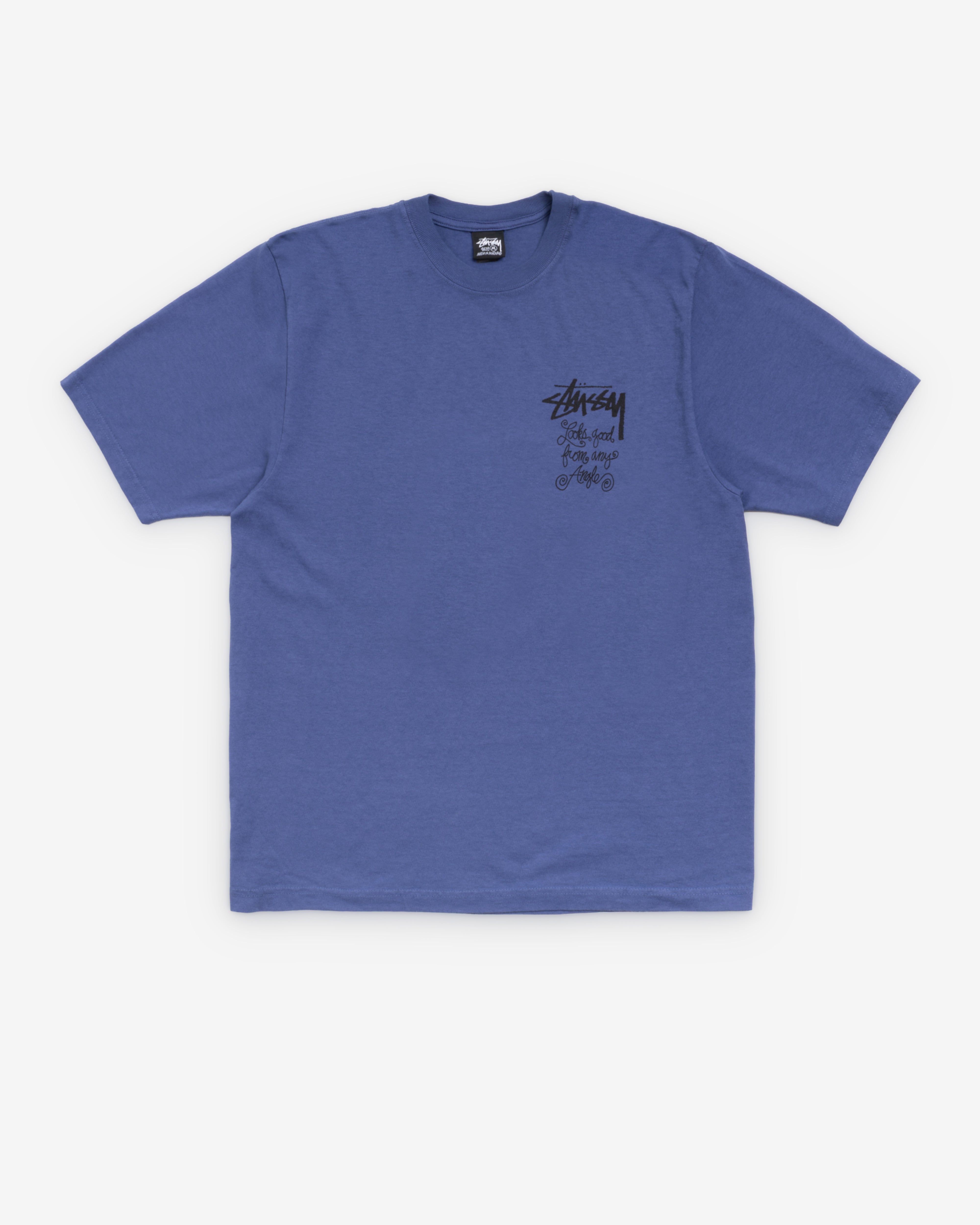 トップス Stussy ANY ANGLE TEE PIGMENT DYED Stüssy: Men's Any Angle Pigment Dyed Tee (Indigo) | DSMNY E-SHOP