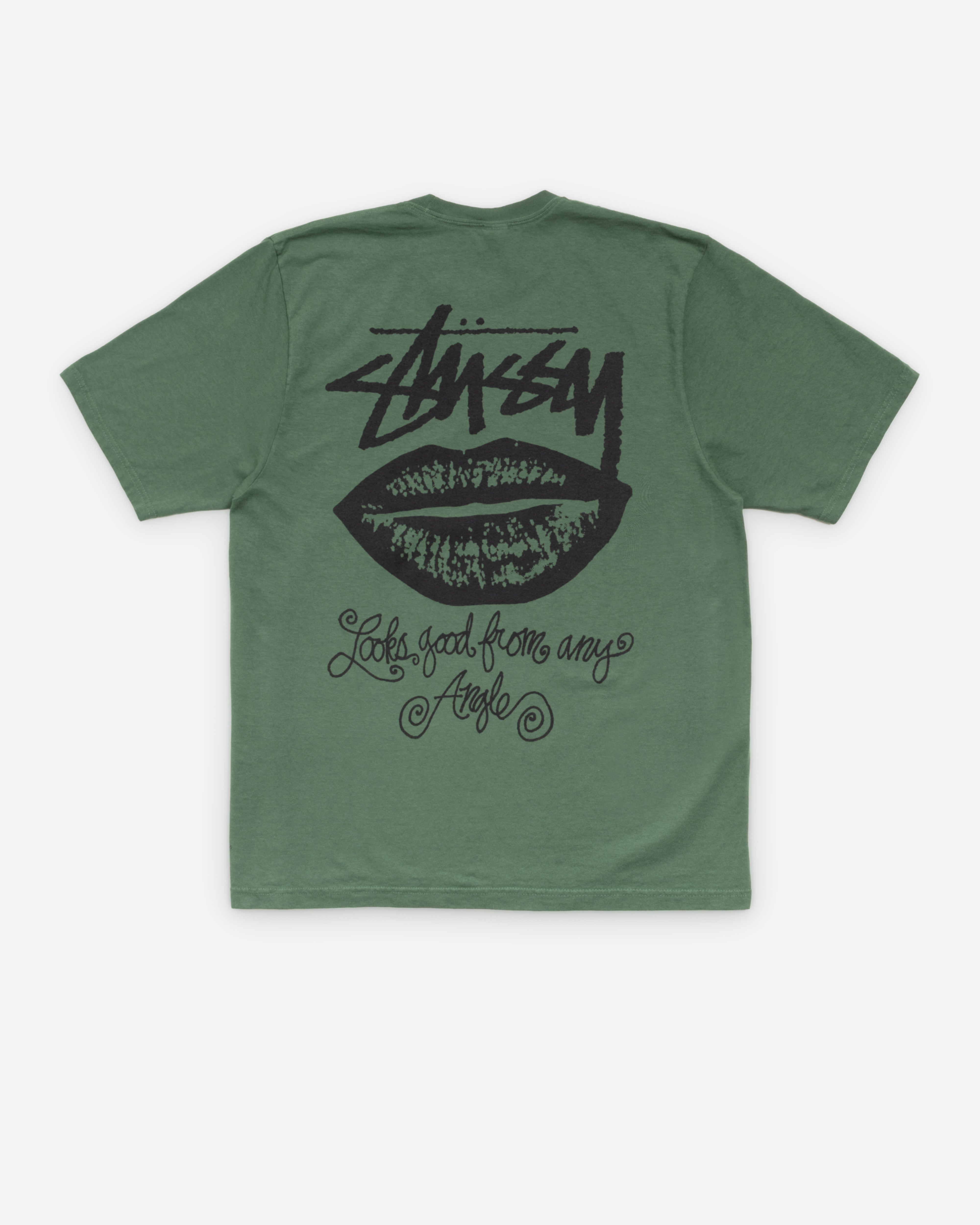 トップス Stussy ANY ANGLE TEE PIGMENT DYED Stüssy: Men's Any Angle Pigment Dyed Tee (Pine) | DSMNY E-SHOP