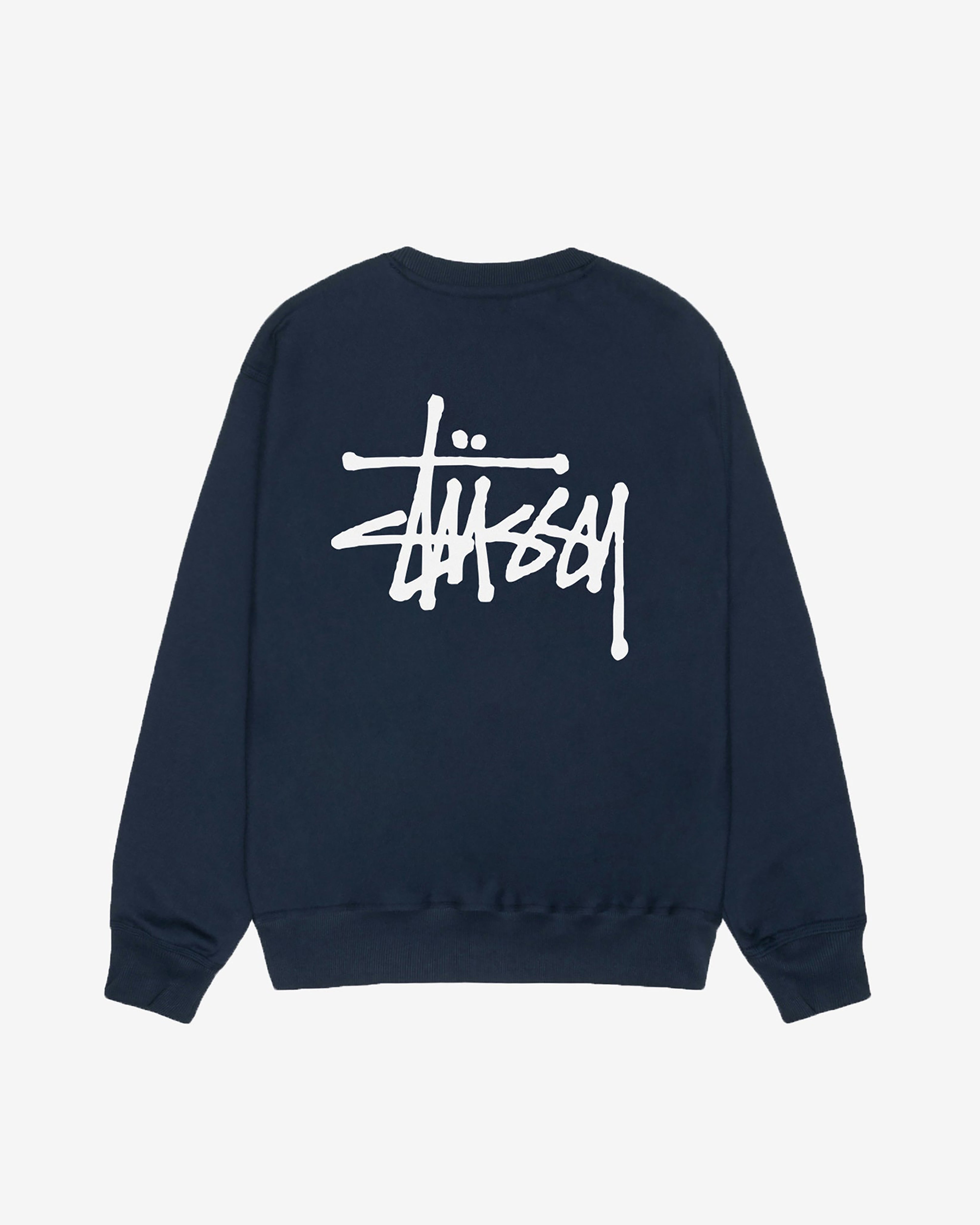 Stüssy: Men's Basic Stüssy Crewneck (Navy) | DSMNY E-SHOP