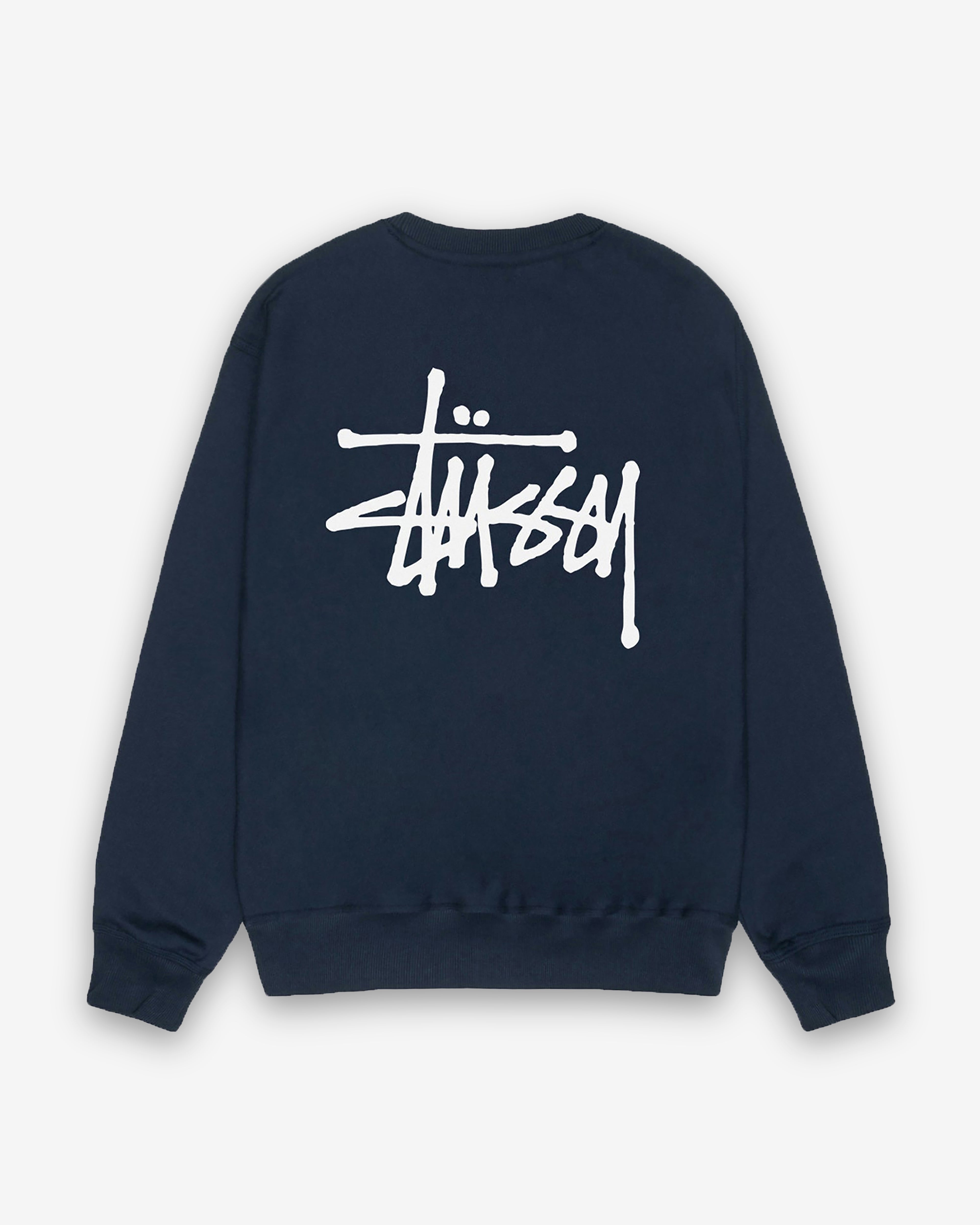 Stüssy: Men's Basic Stüssy Crewneck (Navy) | DSMNY E-SHOP