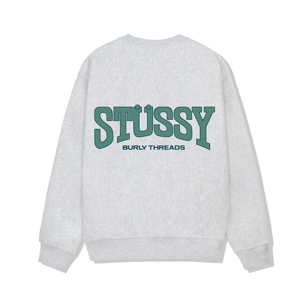 Stüssy - Men's Burly Threads Crew - (Ash Heather)