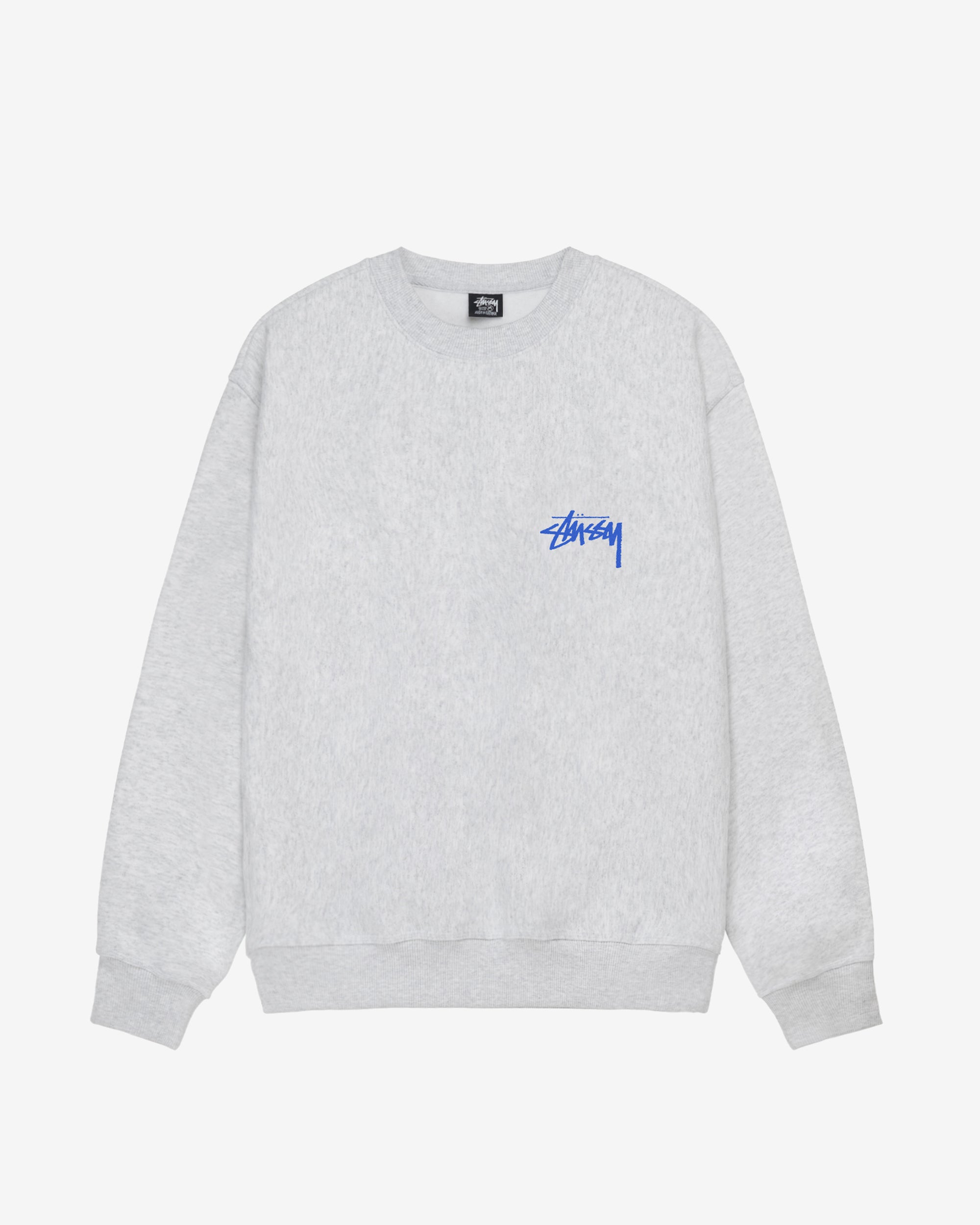 Stüssy: Men's Shells Crew (Ash Heather) | DSMNY E-SHOP