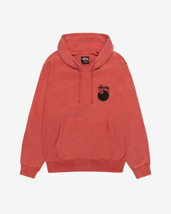 Stüssy - Men's 8 Ball Pig. Dyed Hoodie - (Guava)
