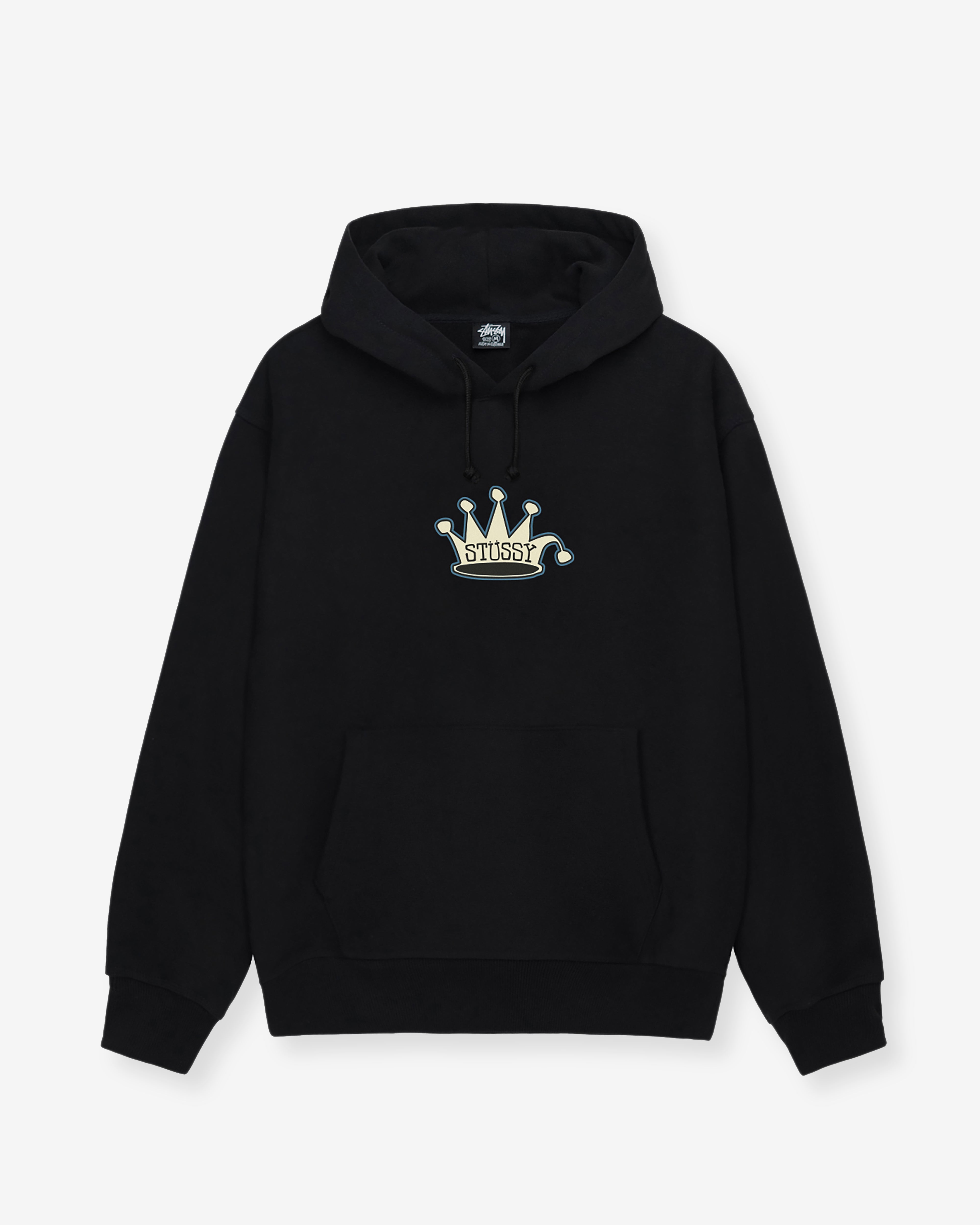 Stüssy: Men's King Crown Hoodie (Black) | DSMNY E-SHOP
