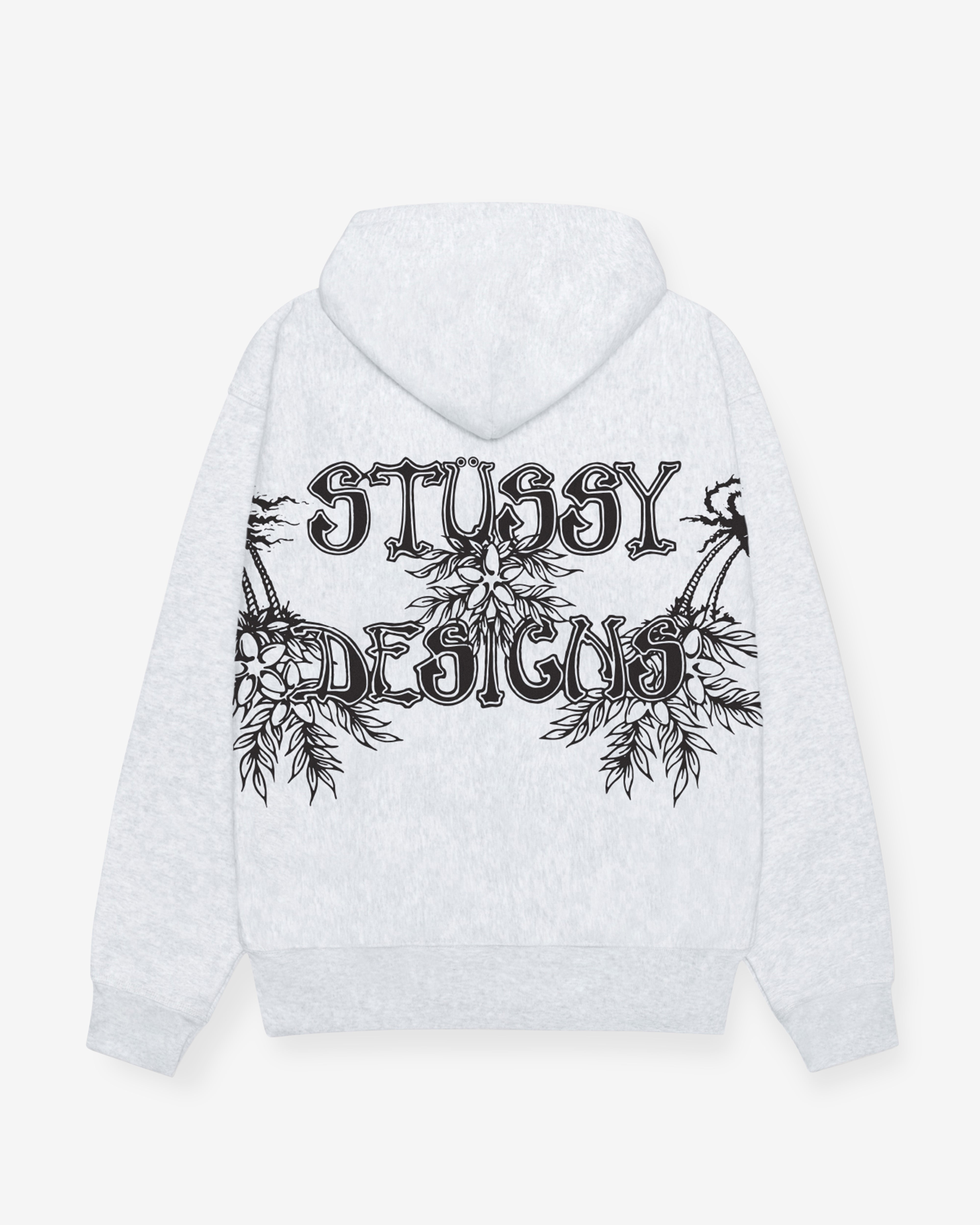 [STUSSY]★韓国人気★WES PALMS HOODIE Stüssy: Men's Wes Palms Hoodie (Ash Heather) | DSMNY E-SHOP