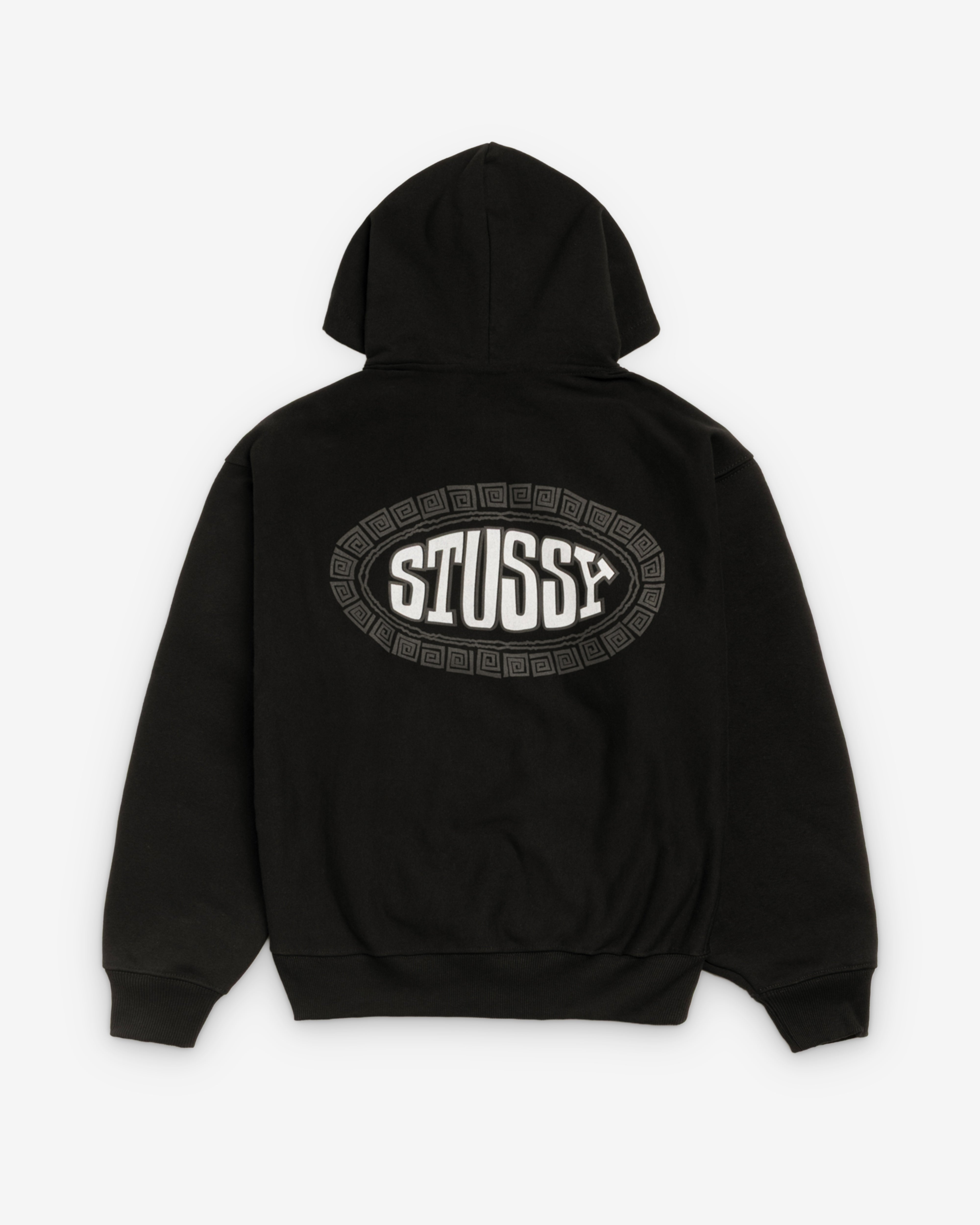Stüssy: Men's Tile Oval Hoodie (Black) | DSMNY E-SHOP