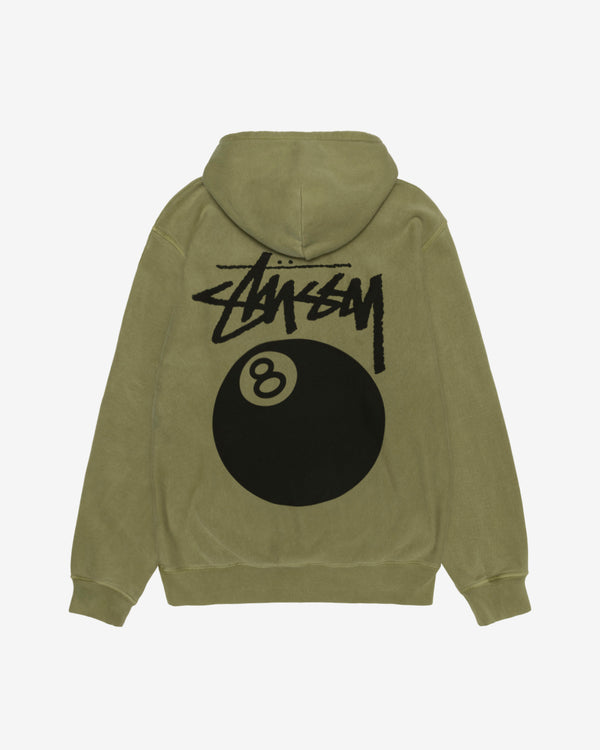 Stüssy - Men's 8 Ball Pig. Dyed Zip Hoodie - (Olive)