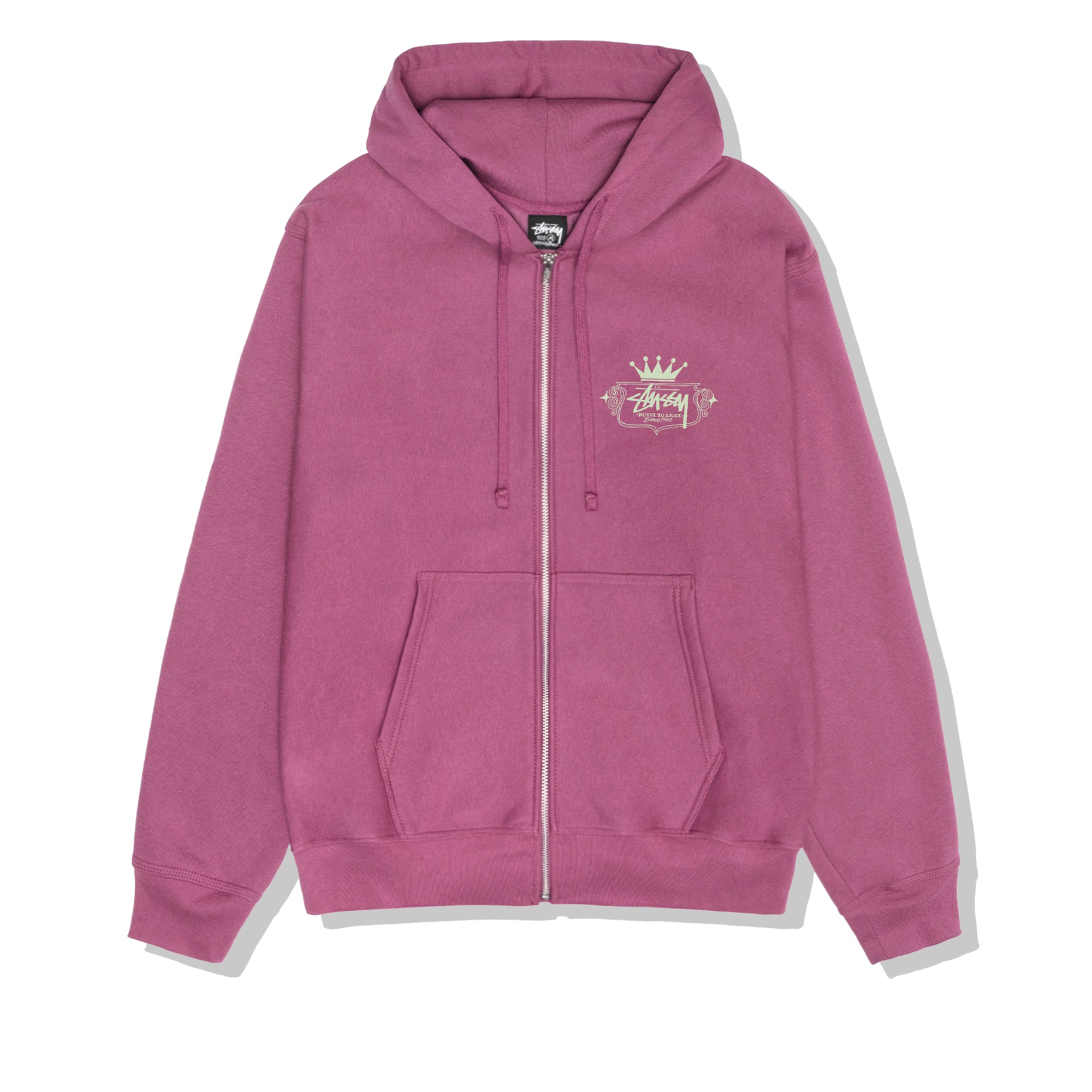 Stussy Pink Zip Hoodie Stussy: Men's Built To Last Zip Hoodie