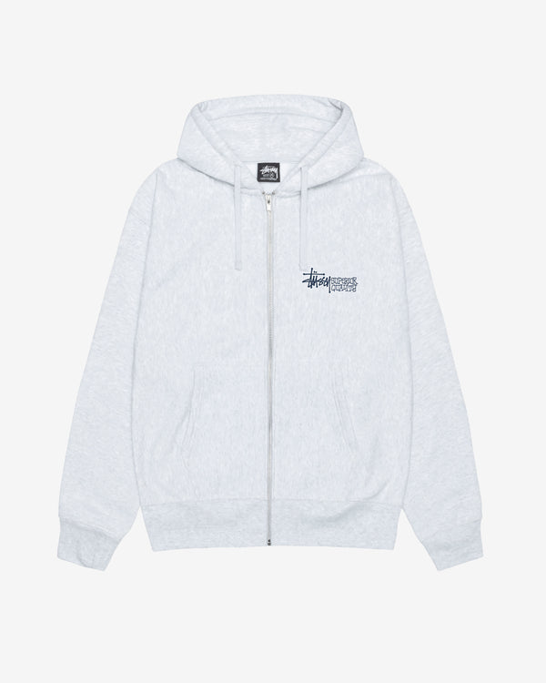 Stüssy - Men's Superior Quality Zip Hoodie - (Ash Heather)