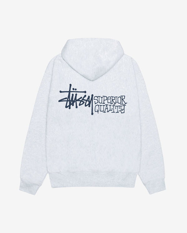 Stüssy - Men's Superior Quality Zip Hoodie - (Ash Heather)
