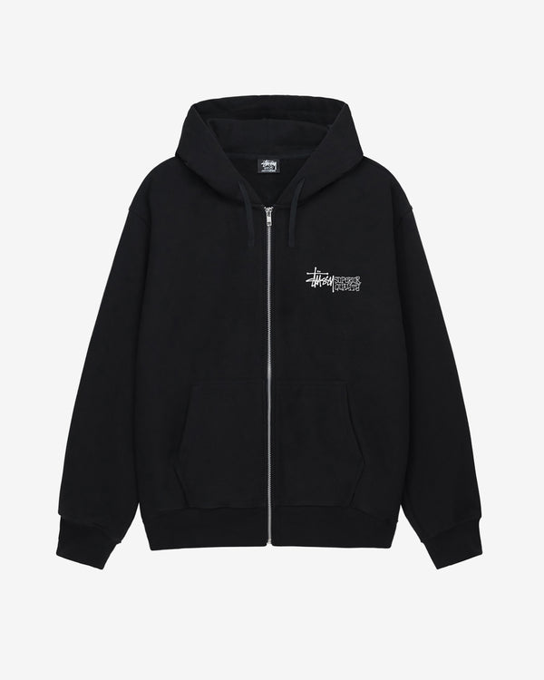 Stüssy - Men's Superior Quality Zip Hoodie - (Black)