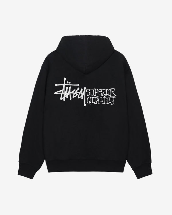 Stüssy - Men's Superior Quality Zip Hoodie - (Black)