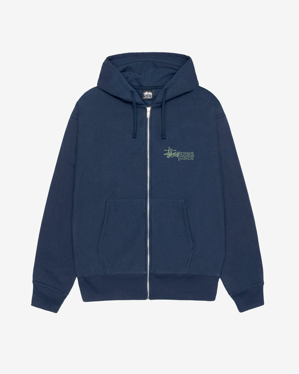 Stüssy - Men's Superior Quality Zip Hoodie - (Navy)