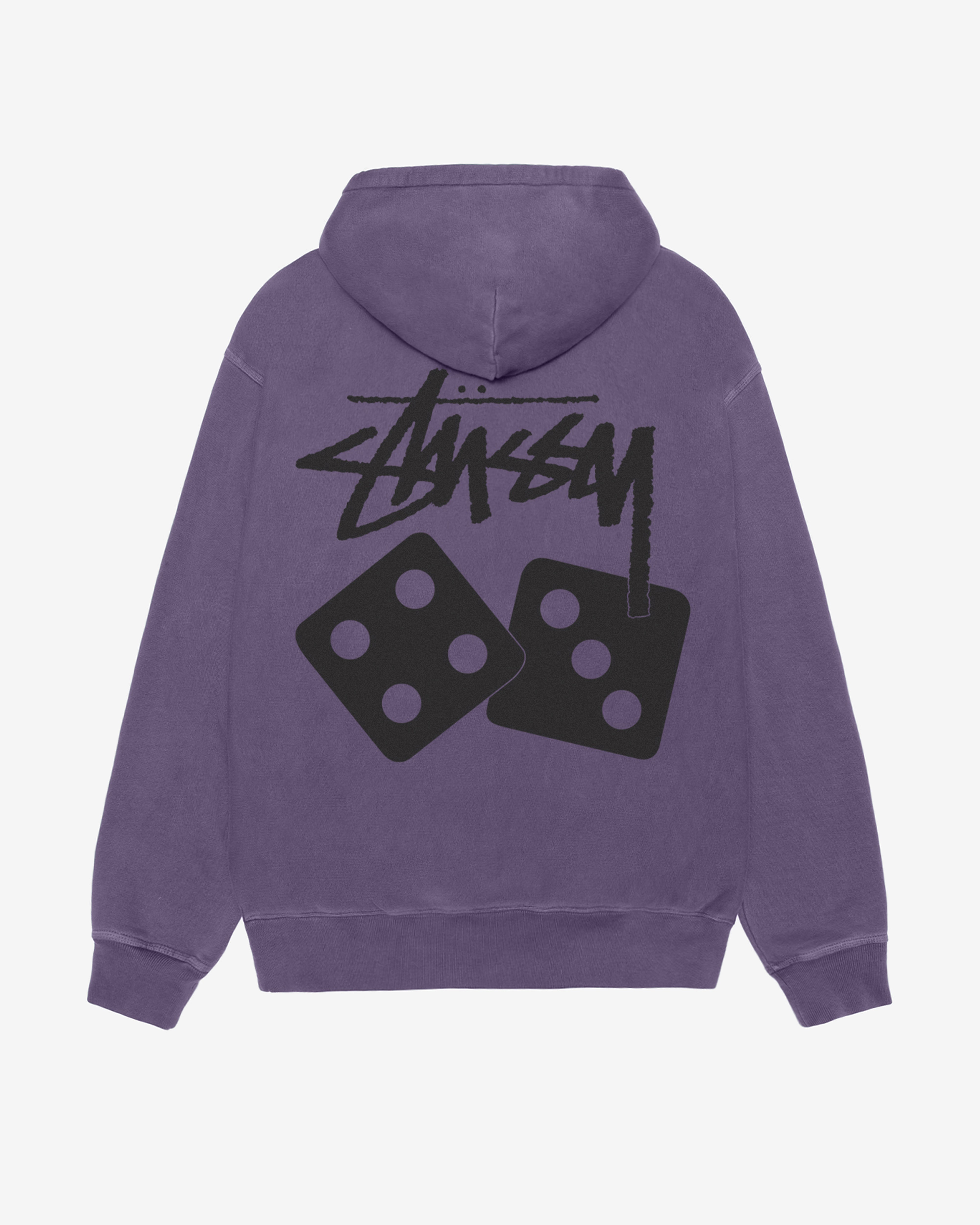 Stüssy: Men's Dice Pig. Dyed Zip Hoodie (Grape) | DSMNY E-SHOP
