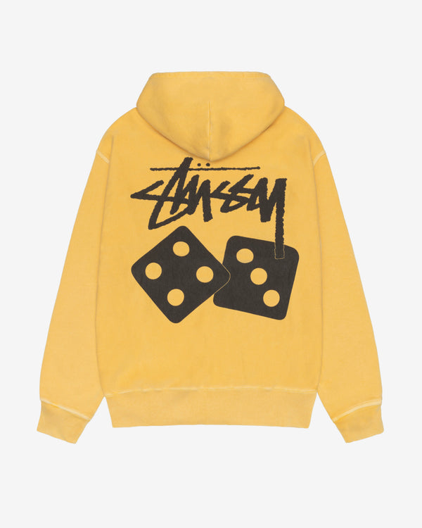 Stüssy - Men's Dice Pig. Dyed Zip Hoodie - (Yellow)