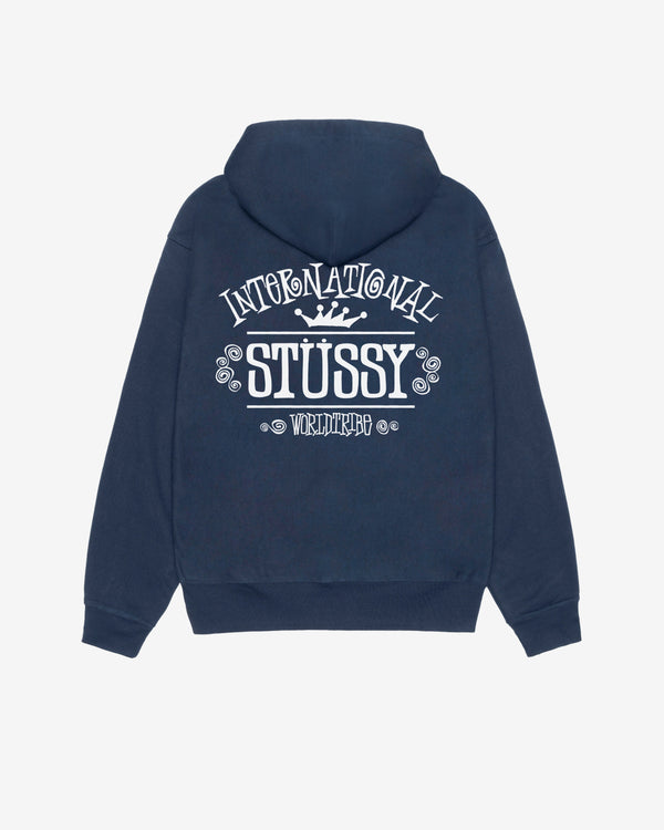 Stüssy - Men's Worldwide Zip Hoodie - (Navy)