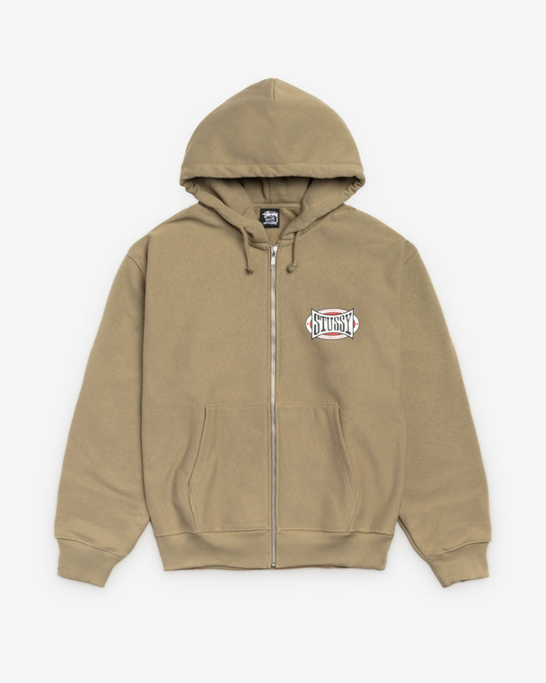 Stüssy - Men's Champion Oval Zip Hoodie - (Army)