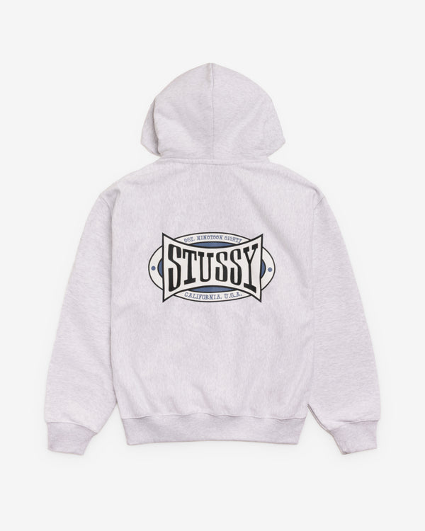 Stüssy - Men's Champion Oval Zip Hoodie - (Ash Heather)