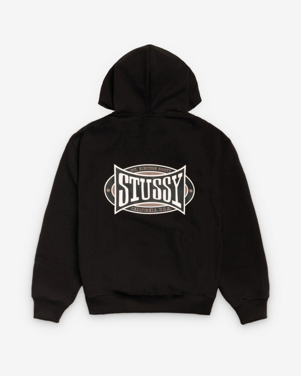 Stüssy - Men's Champion Oval Zip Hoodie - (Black)
