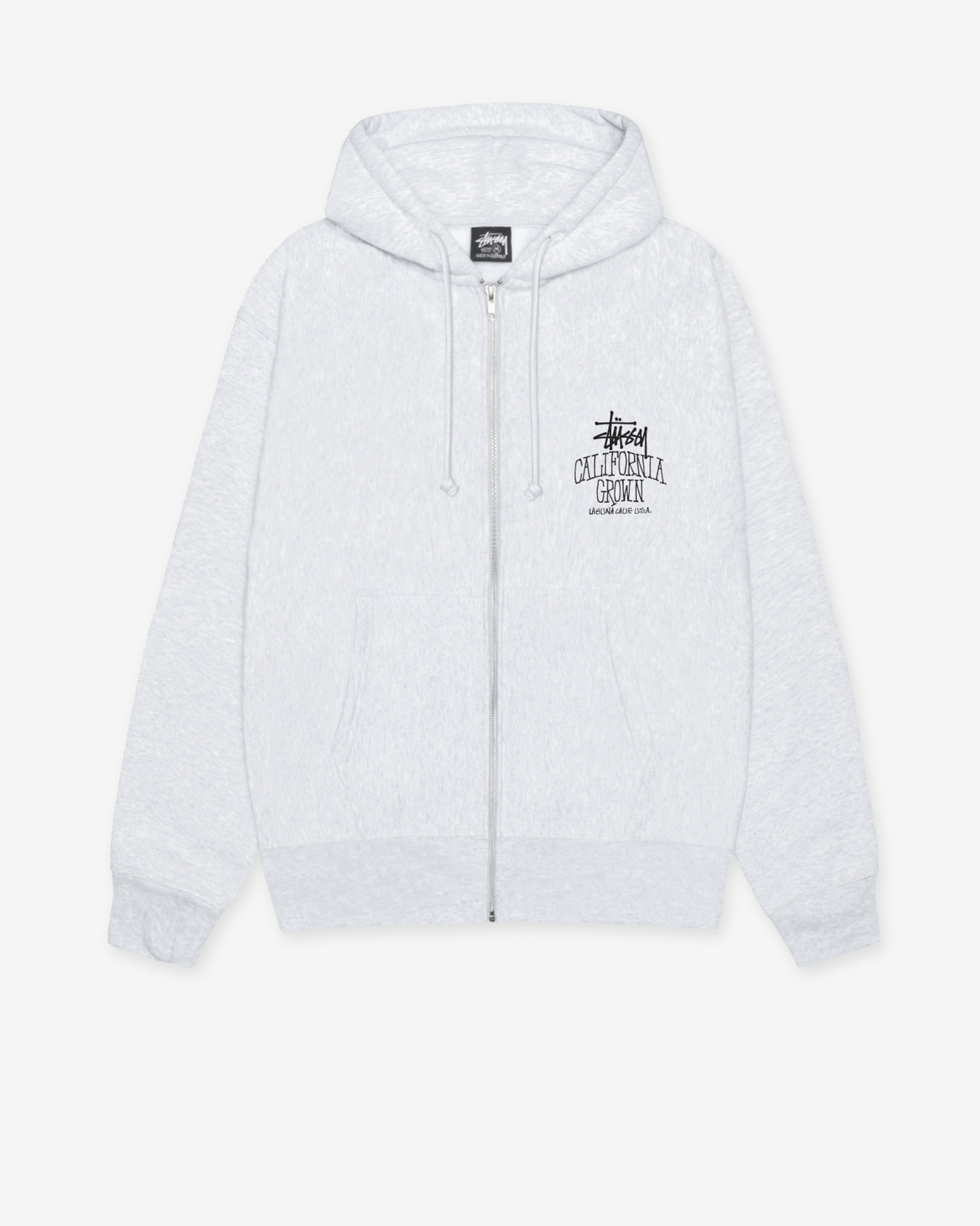 Stüssy: Men's Cali Grown Zip Hoodie (Ash Heather) | DSMNY E-SHOP