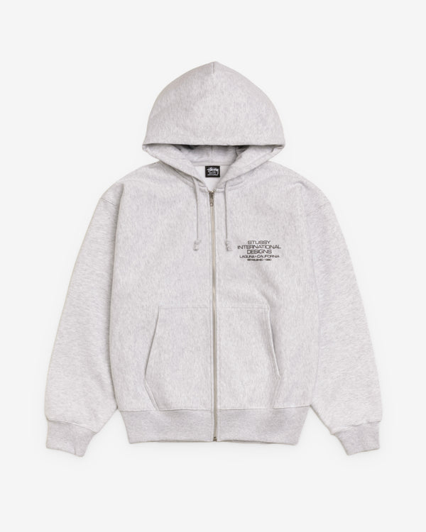 Stüssy - Men's International Designs Zip Hoodie - (Ash Heather)