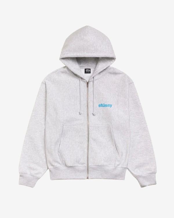 Stüssy - Men's Built Tough Zip Hoodie - (Ash Heather)