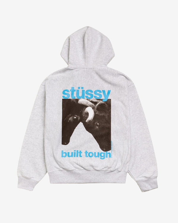 Stüssy - Men's Built Tough Zip Hoodie - (Ash Heather)