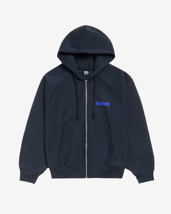 Stüssy - Men's Built Tough Zip Hoodie - (Navy)