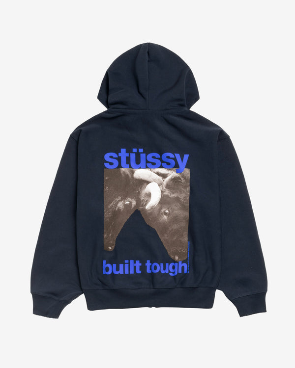 Stüssy - Men's Built Tough Zip Hoodie - (Navy)