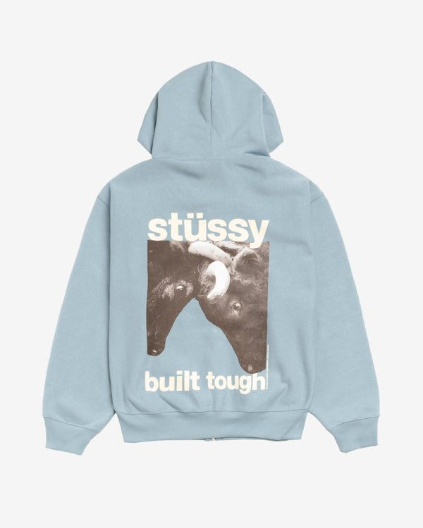 Stüssy - Men's Built Tough Zip Hoodie - (Slate)