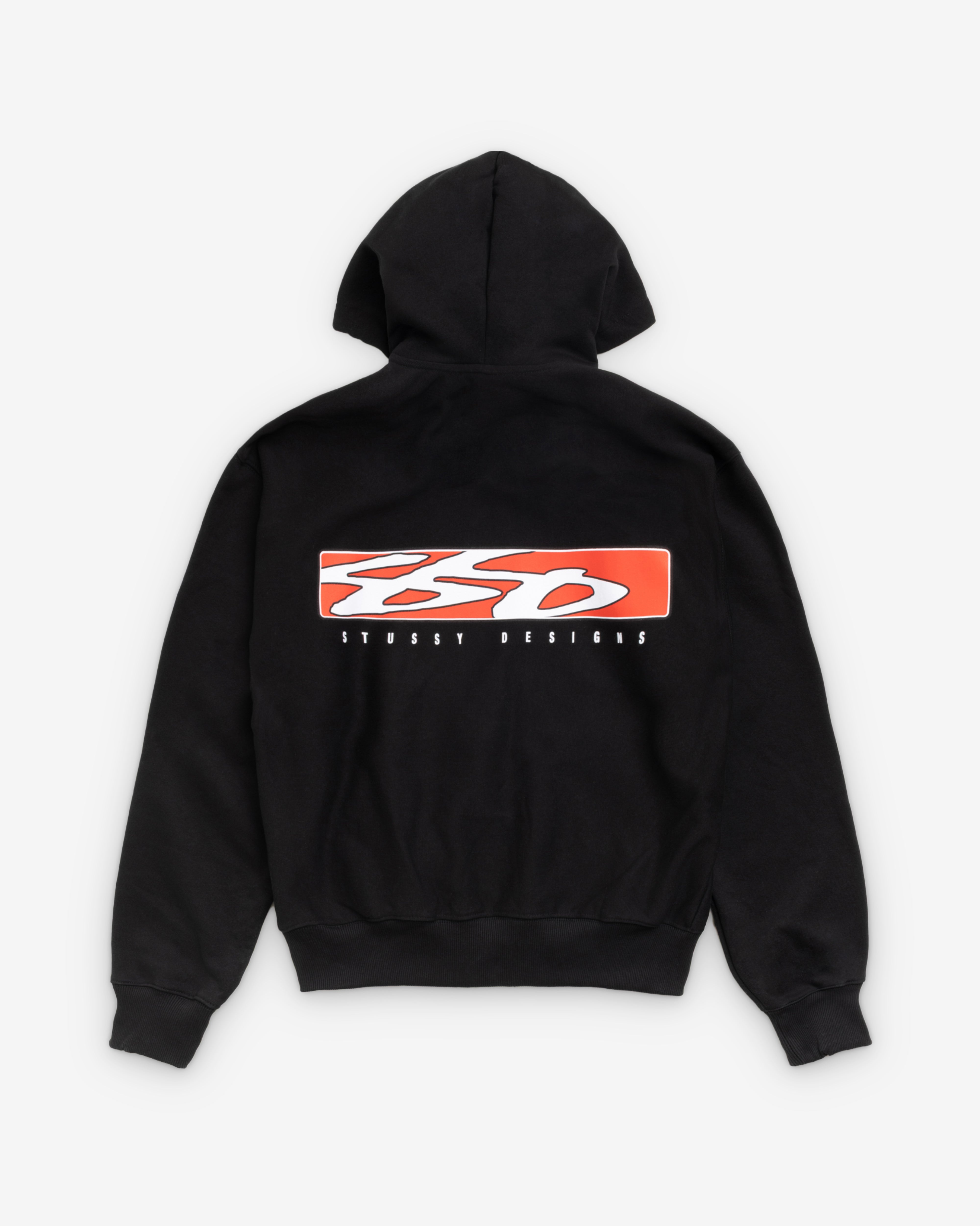 Stüssy: Men's S Box Zip Hood (Black) | DSMNY E-SHOP