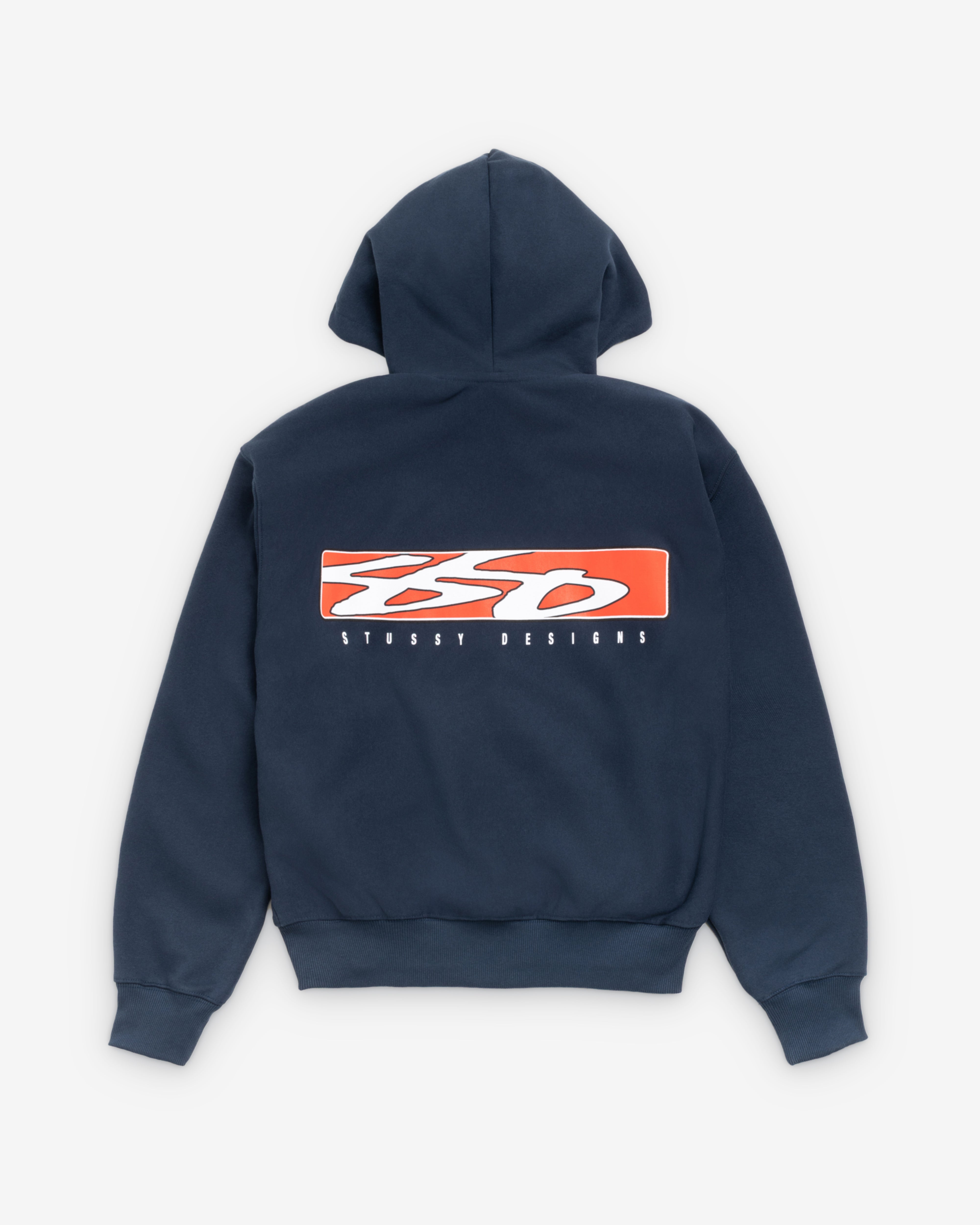 Stüssy: Men's S Box Zip Hood (Navy) | DSMNY E-SHOP