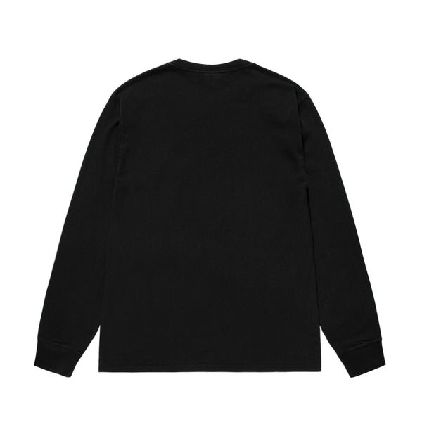 Stüssy - Men's Small Stock Pig. Dyed Ls Tee - (Black)