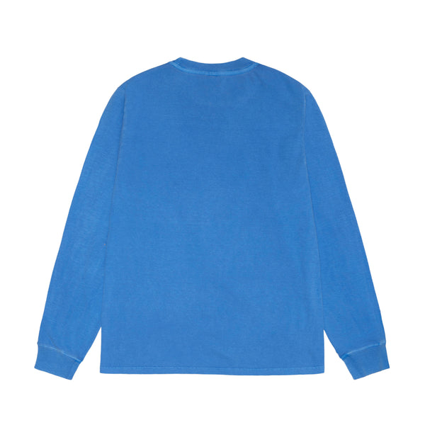 Stüssy - Men's Small Stock Pig. Dyed Ls Tee - (Blue)