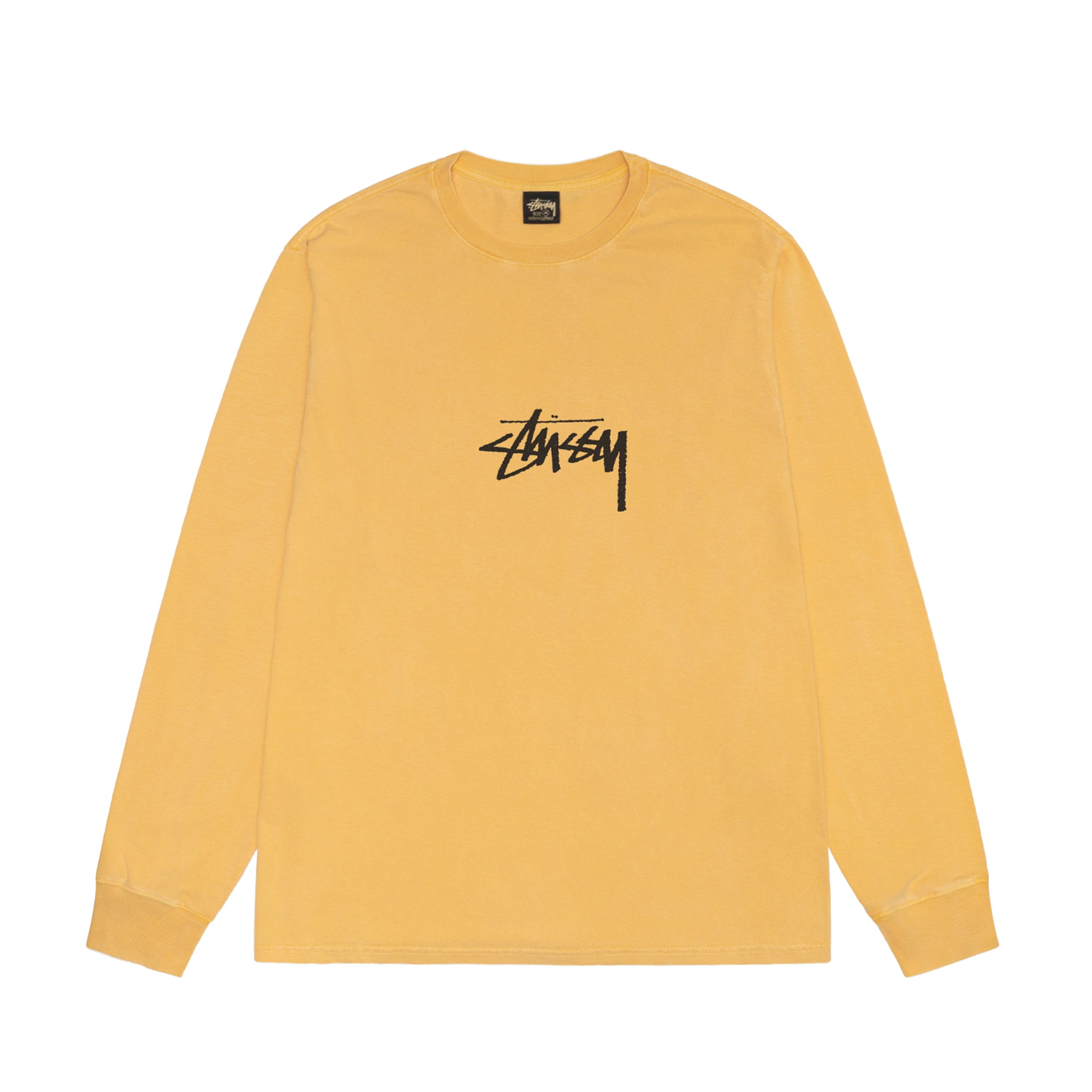 Stüssy - Men's Small Stock Pig. Dyed Ls Tee - (Honey) view 1
