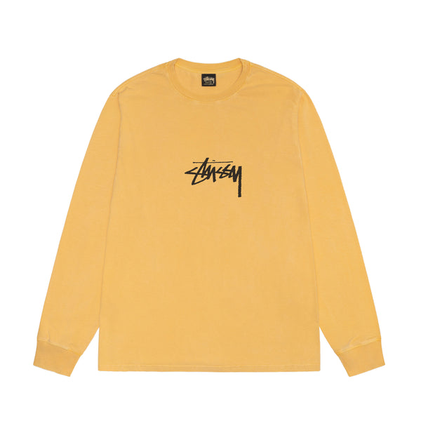 Stüssy - Men's Small Stock Pig. Dyed Ls Tee - (Honey)