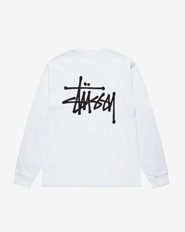 Stüssy - Men's Basic Stüssy Long Sleeve T-Shirt - (White)