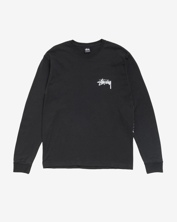 Stüssy - Dragon Pigment Dyed Long Sleeve Tee - (Faded Black)
